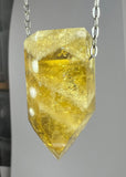 Citrine Quartz Crystal Necklace