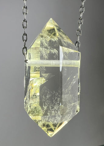 Citrine Quartz Crystal Necklace