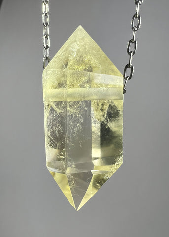 Citrine Quartz Crystal Necklace