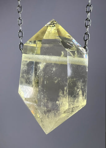 Citrine Quartz Crystal Necklace