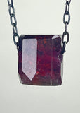 Pink Tourmaline Crystal Necklace