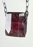 Pink Tourmaline Crystal Necklace