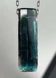 Indicolite Blue Tourmaline Crystal Necklace