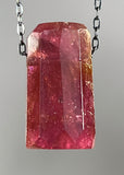 Pink Tourmaline Crystal Necklace