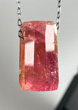 Pink Tourmaline Crystal Necklace