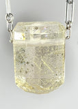 Quartz Crystal with Metalic Hematite Inclusions Necklace