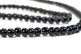 Antique Glass Black Bead Necklace