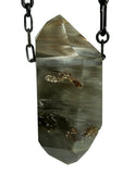 Quartz Crystal With Amphibole Inclusions Necklace