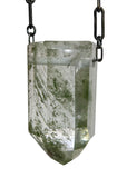 Quartz Crystal with Green Chlorite Inclusions Necklace