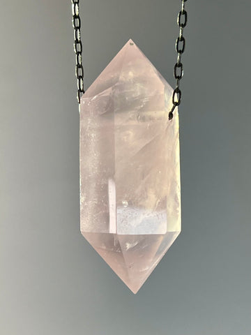 Rose Quartz Crystal Necklace