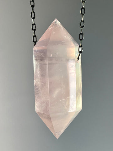 Rose Quartz Crystal Necklace