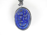 Lapis Lazuli Carved Sacred Scarab Amulet