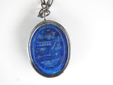 Lapis Lazuli Carved Sacred Scarab Amulet