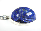 Lapis Lazuli Carved Sacred Scarab Amulet