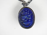 Lapis Lazuli Carved Sacred Scarab Amulet