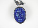 Lapis Lazuli Carved Sacred Scarab Amulet