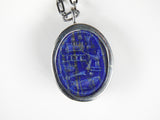 Lapis Lazuli Carved Sacred Scarab Amulet