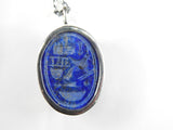 Lapis Lazuli Carved Sacred Scarab Amulet