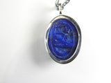 Lapis Lazuli Carved Sacred Scarab Amulet