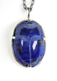 Lapis Lazuli Carved Sacred Scarab Amulet