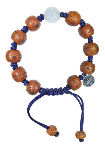 Tibetan Bodhi Bead Bracelet with Moonstone