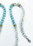 Aquamarine, Moonstone and Peruvian Amazonite "Avalon" Surf Necklace