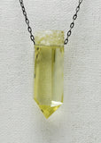 Citrine Quartz Crystal Necklace