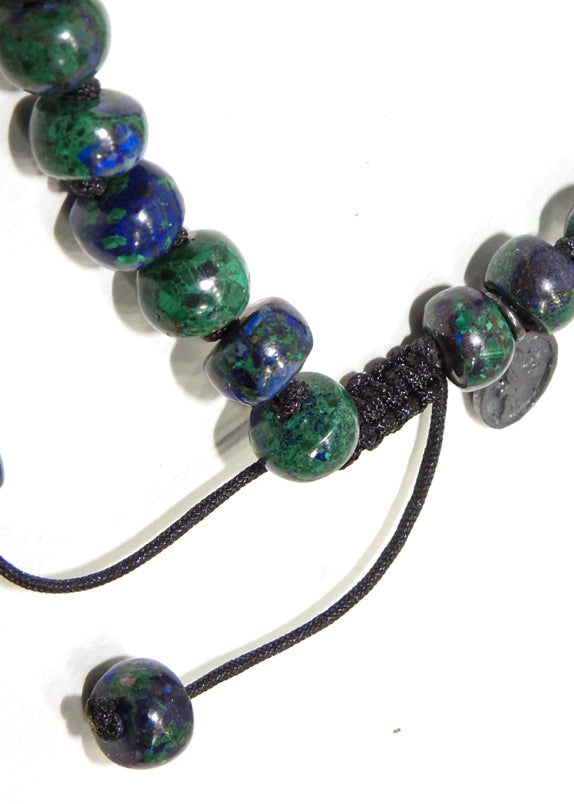 Azurite Malachite Stone Bead Pendant #12 - Barlows Gems