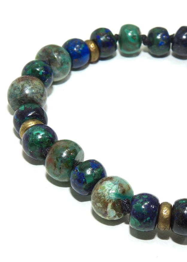 Natural K2 Azurite 10mm Beads Energy Stone Chakra Bracelet