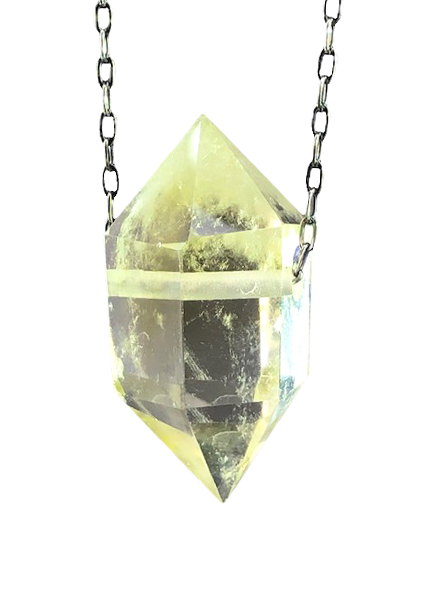 Citrine Quartz Crystal Necklace