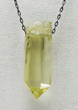 Citrine Quartz Crystal Necklace