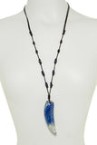 Lapiz Saber Tooth Necklace on Leather