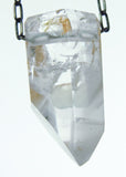 Quartz Crystal with Amphibole Inclusions Necklace