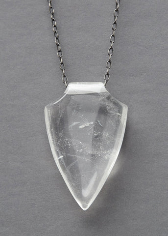 Quartz Shield Necklace