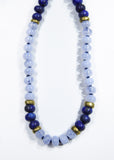 Blue Lace Agate, Labradorite & Lapiz Lazuli "Zuma" Surf Necklace